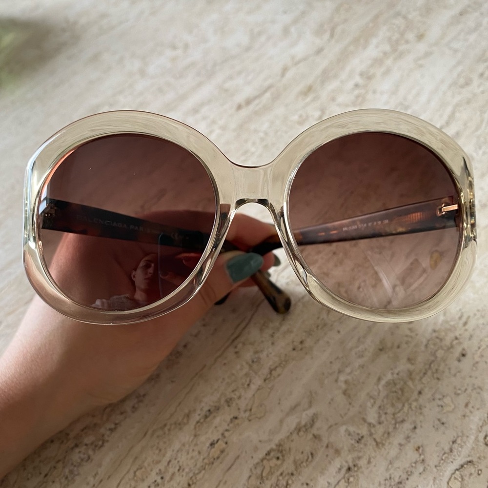 Balenciaga Oversize Round Frame Sunglasses
